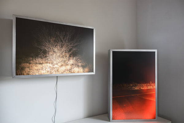 SIGNAL VOID, illuminated photography, 2025