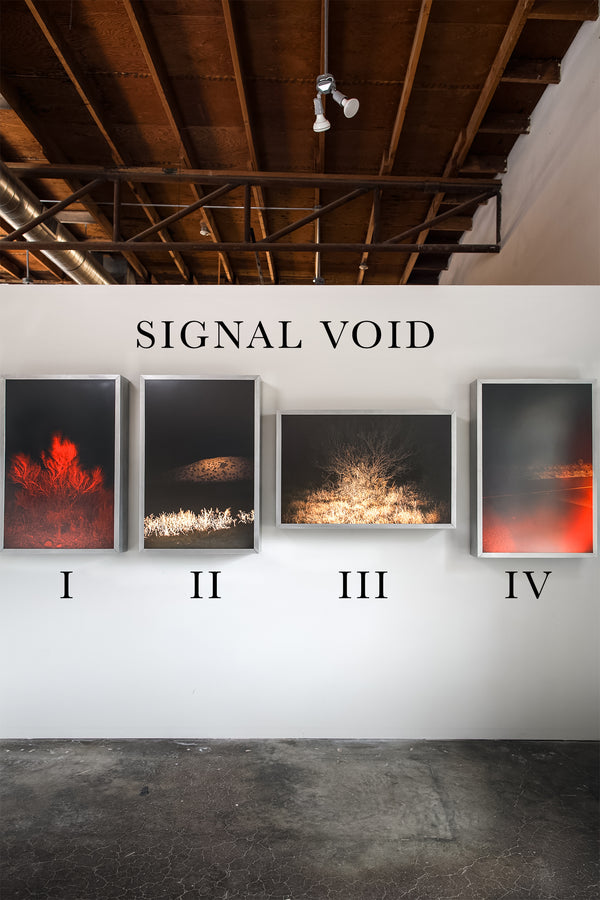 SIGNAL VOID, illuminated photography, 2025